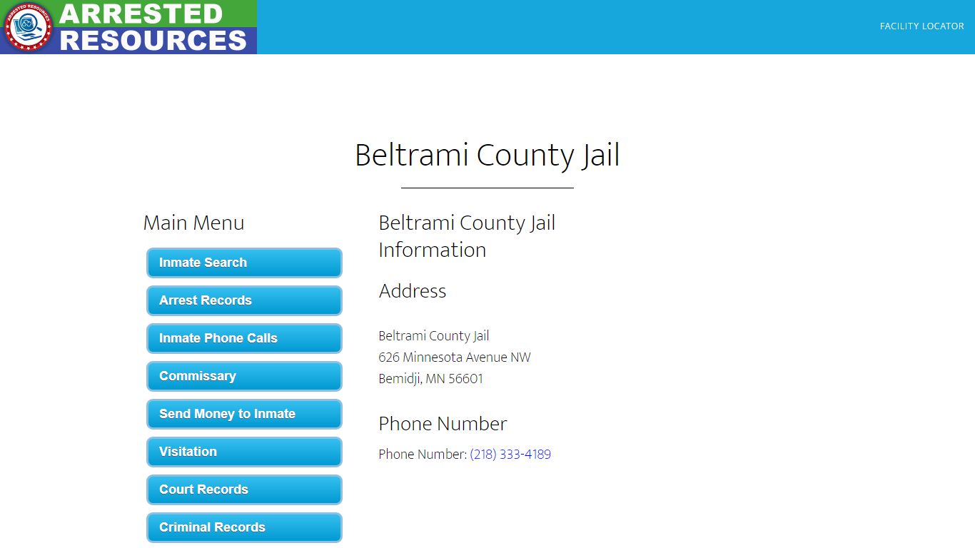 Beltrami County Jail - Inmate Search - Bemidji, MN - Arrested Resources